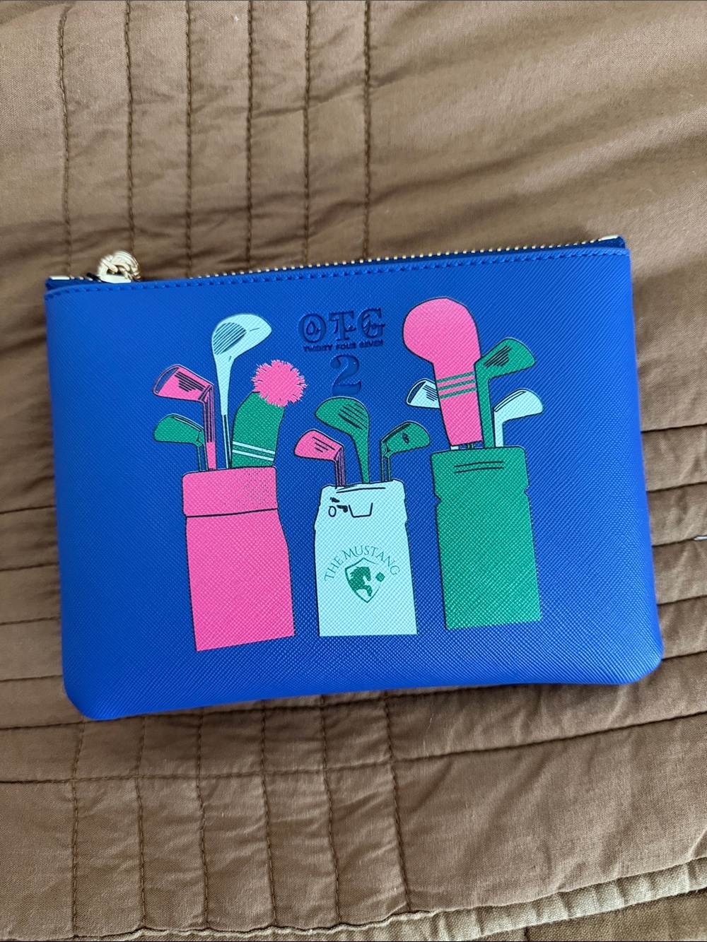 Blue Golf Zip Pouch - Women's Bag